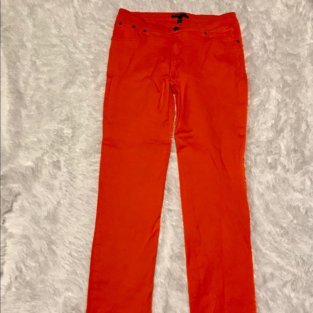BRIGHT ORANGE DINAMIT SKINNY JEANS SIZE 11/12